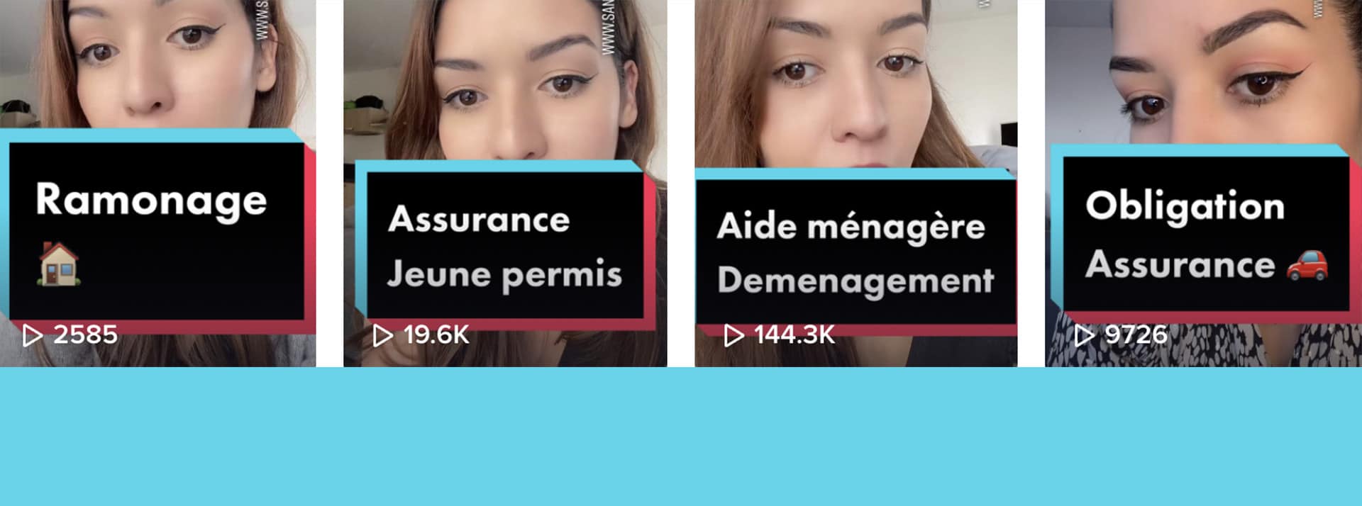 Captures écran Tiktok de sana assurances