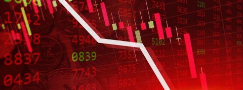 Apple detroné par gaz Aramco au claissement des plus grosses capitalisations boursières Courbe de bourse qui chute