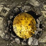 Bitcoin soirtant d'un dollar