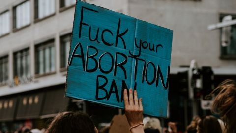 Pancarte :  - Fuck Abortion Ban - 