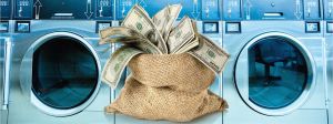 Macines à laver et sac de dollars