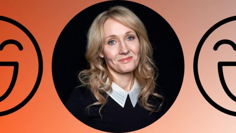 J.K Rowling et émojis rire