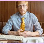 Un homme en chemise assis à son bureau