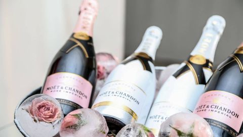 Bouteilles de champagne Moët & Chandon
