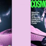 Couverture du magazine Cosmopolitan - Astronaute femme qui marche sur mars d'un pas déterminé
