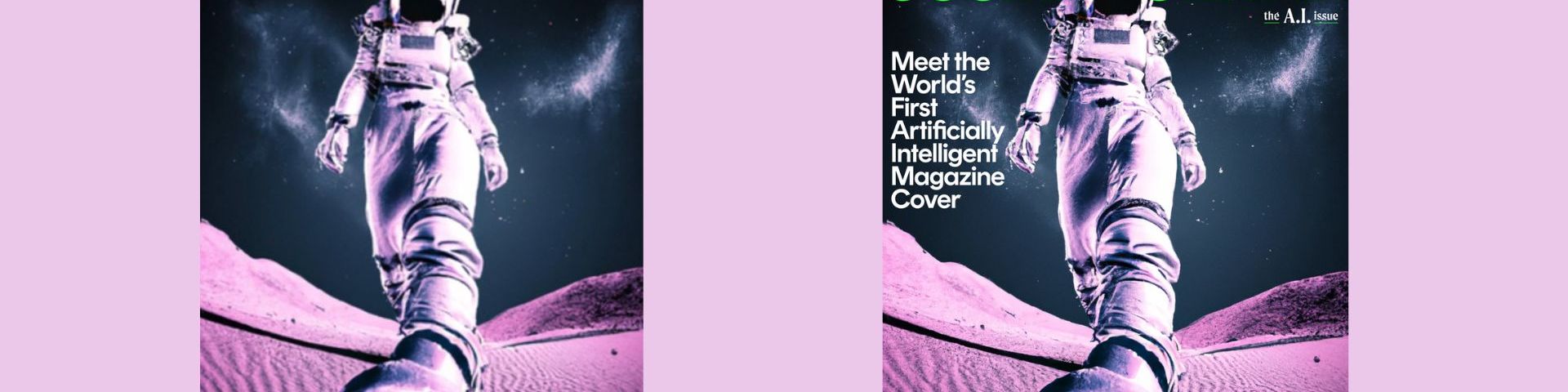 Couverture du magazine Cosmopolitan - Astronaute femme qui marche sur mars d'un pas déterminé