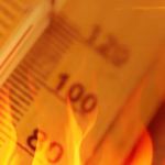 Thémomètre entouré de feu