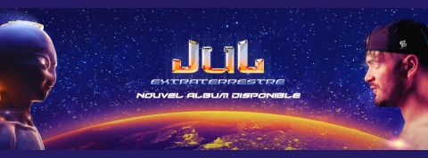 Annoncé lors de la sortie de nouvel album Extraterrestre, le rappeur Jul vient de dévoiler sa collection de NFT. Pochette de l'album de JUL