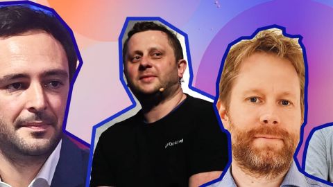 De gauche à droite : Nicolas Julia (Sorare) / Octave Klaba (OVH) / Eric Larchevêque (Ledger) / Stanislas Niox-Château (Doctolib) /