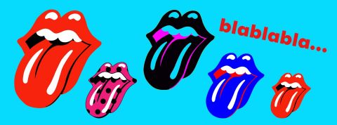 Blabla bullshit langues de Rolling Stones de toutes les couleurs et blabla