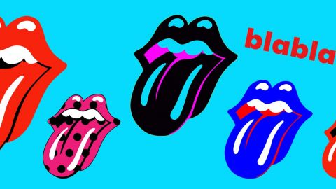 langues de Rolling Stones de toutes les couleurs et blabla