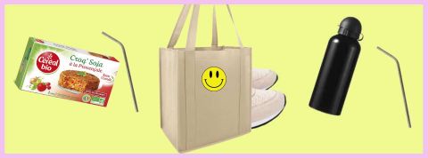 Le mythe de la consommation responsable Tote bag, paille métal, gourde