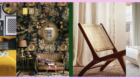 Captures d'écran TikTok de comptes déco maximalistes et minimalistes