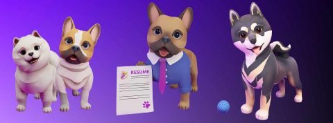 Dogami, le métavers des chiens plusieurs chiens de Dogami