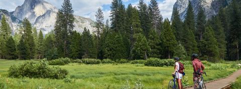Mountain biking in Yosemite National Park. Mountain biking in Yosemite National Park.