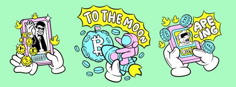 Pourquoi le Web3 pose problème ? To the moon écrit sur fond vert
