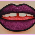 Trois grosses bouches avec rouge à lèvres