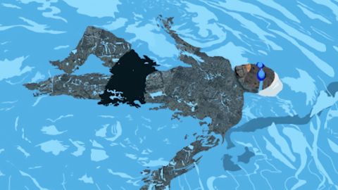 Osinachi homme dans une piscine