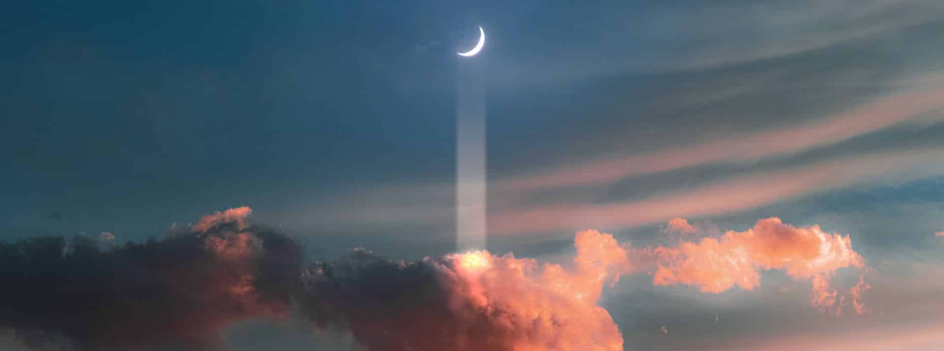 La Chine découvre un cristal sur la Lune, combustible de fusion nucléaire pour une énergie illimitée - L'ADN Lune avec un halo de lumière