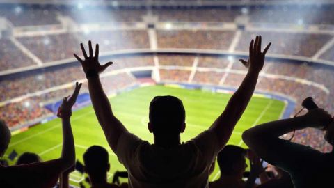 Supporters dans un stade de football