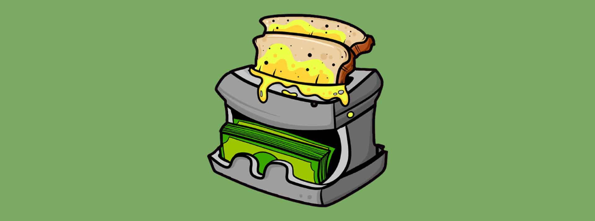 Toaster qui grille de l'argent - L'ADN Grille pain qui débite argent et pain