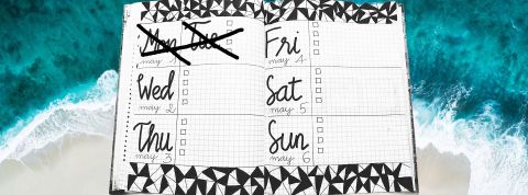 La semaine de 4 jours agenda avec le lundi barré