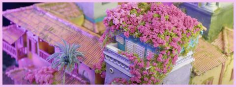 Maquettes et dioramas à gogo La maquette d'une maison rose