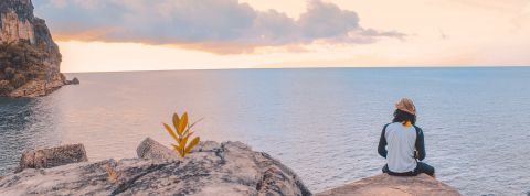 Le GIEC 2 Homme de dos devant la mer