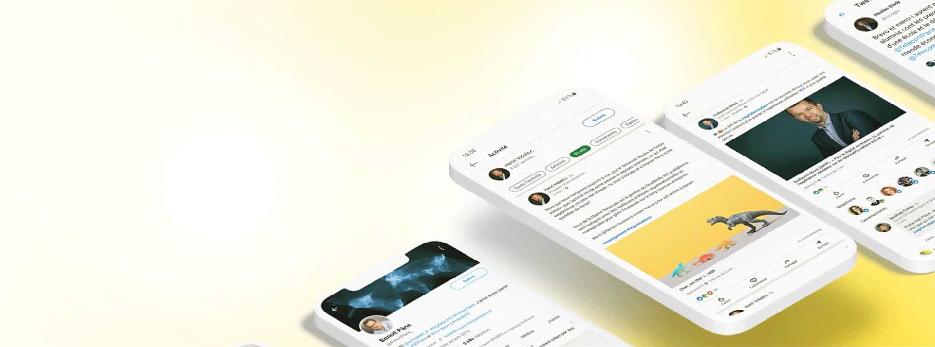 De quoi parlent les CEO du CAC 40 sur les réseaux sociaux - L'ADN Smartphone avec application réseaux sociaux