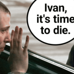 Poutinie dit au revoir à un soldat