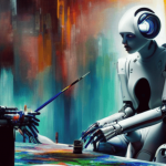 Des robots dans un atelier d'artiste