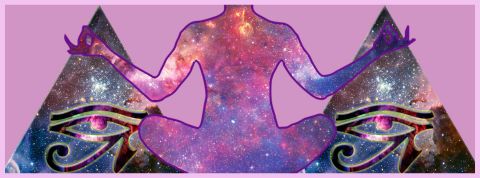 Qui sont les chamanes en plastique ?  Une silhouette rose en train de méditer