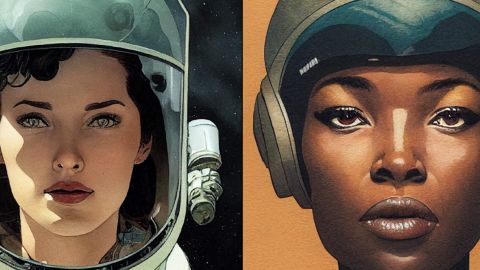 Capture de la BD Exodus de eux femmes cosmonautes