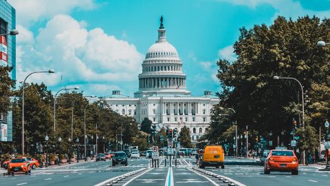 Prise de vue de la ville de Washington avec le Capitol