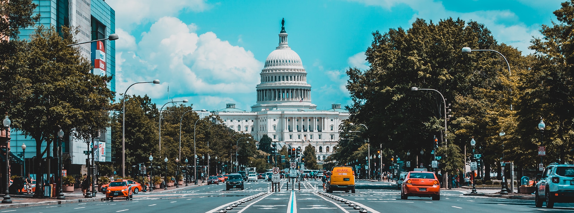 Prise de vue de la ville de Washington avec le Capitol