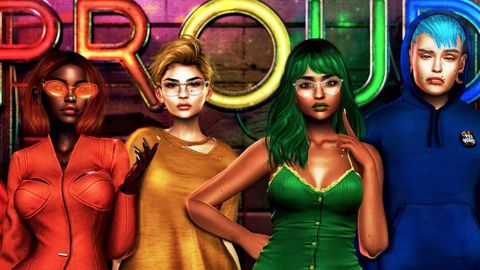 Image de 6 personnages branchés dans Second Life
