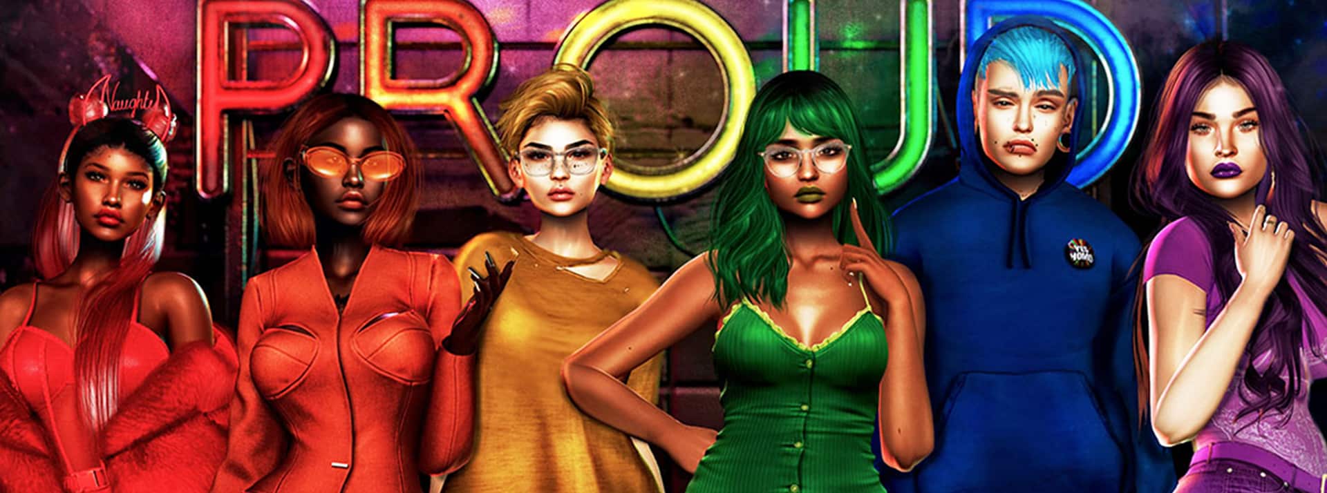 Second Life - L'ADN Image de 6 personnages branchés dans Second Life