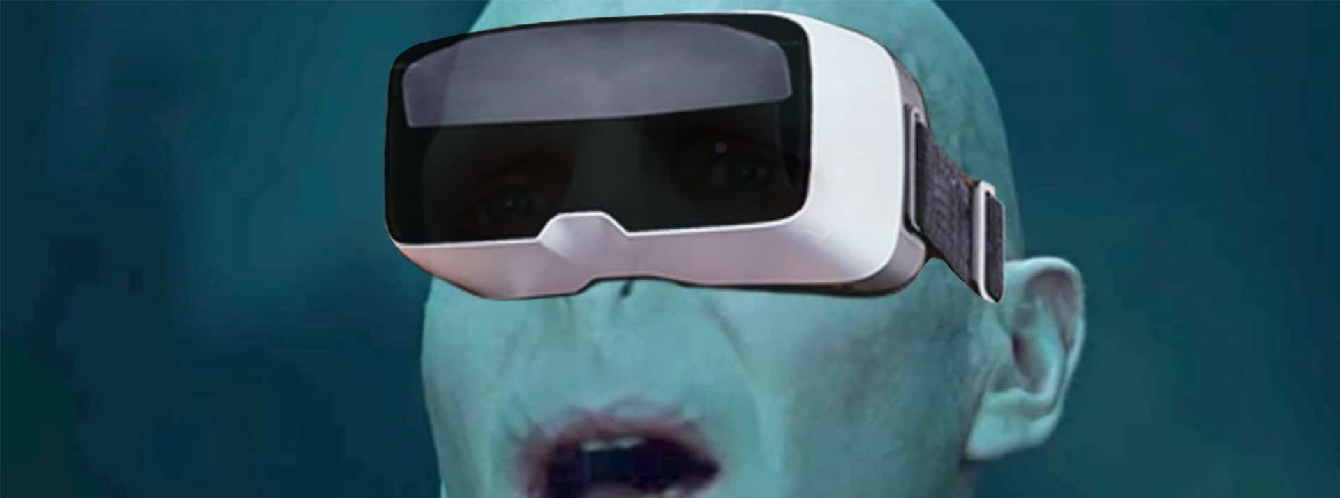 Métavers le mot - voldemort - de la tech Voldemort portant un casque VR