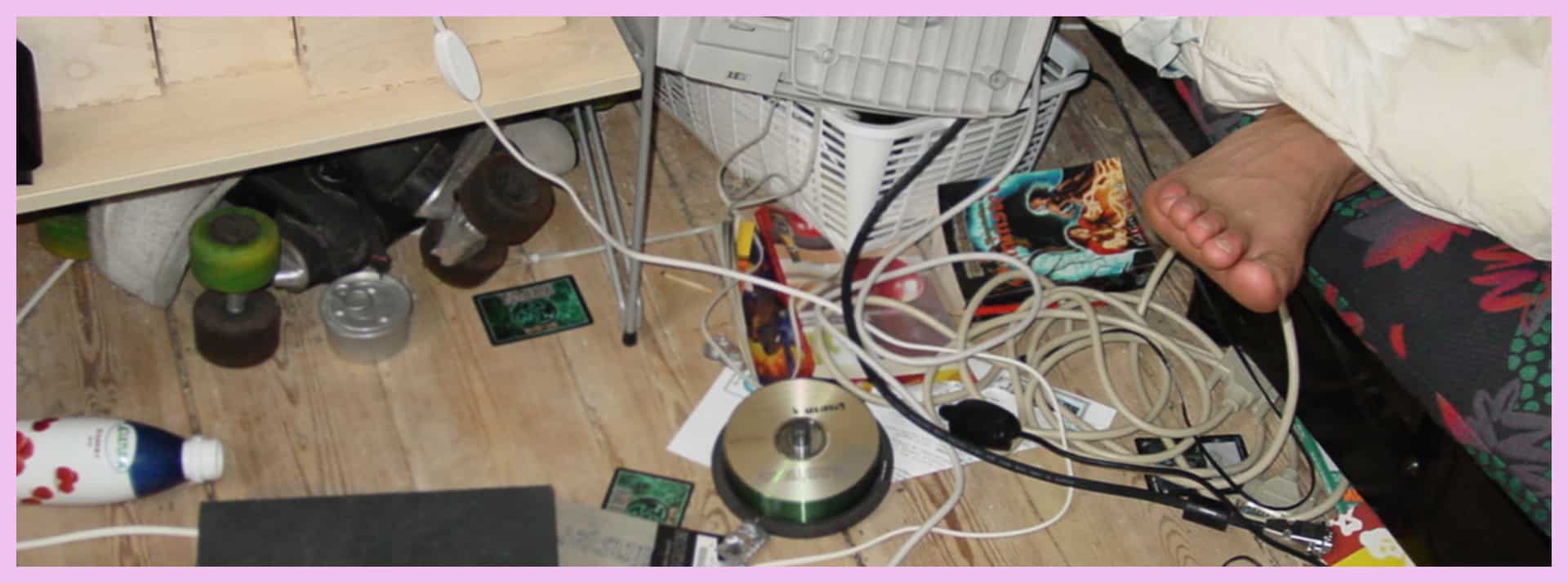 Une chambre en désordre