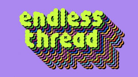 Logo endlessthread sur fond violet