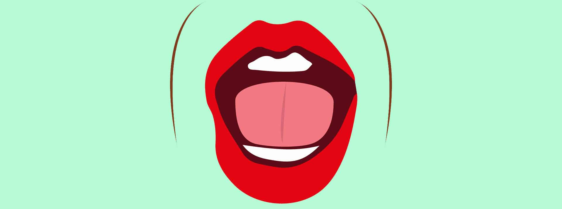 Les mots de 2022 illustration d'une bouche rouge