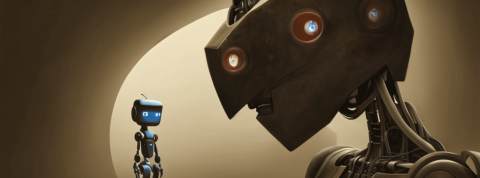 robot deux robots qui se regardent