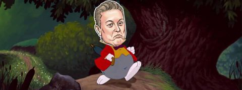 Complot, pédophilie... derrière les accusations, Elon Musk applique le manuel de QAnon à la lettre Le Lapin blanc d'Alice au pays des merveilles avec la tête d'Elon Musk