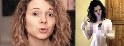 Juju Fitcats dénonce les faux nues et la cyber violence sexiste Capture écran de Jujuficat et de l'un de ses faux nudes