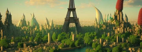 Inventer la ville de demain Paris dans le future, très green