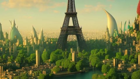 Inventer la ville de demain Paris dans le future, très green