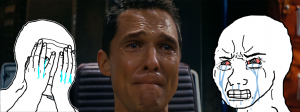 Matthew McConaughey en train de pleurer
