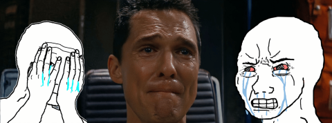 cry Matthew McConaughey en train de pleurer