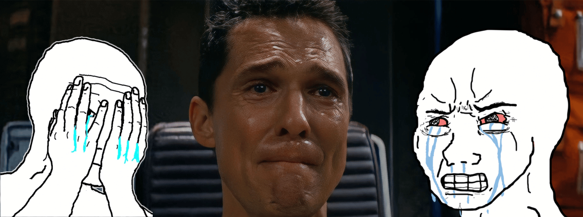 Matthew McConaughey en train de pleurer