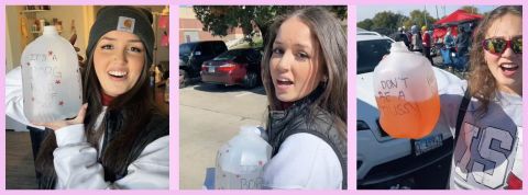 C'est quoi le borg ? Des jeunes filles en train de tenir de tenir des gallons d'alcool